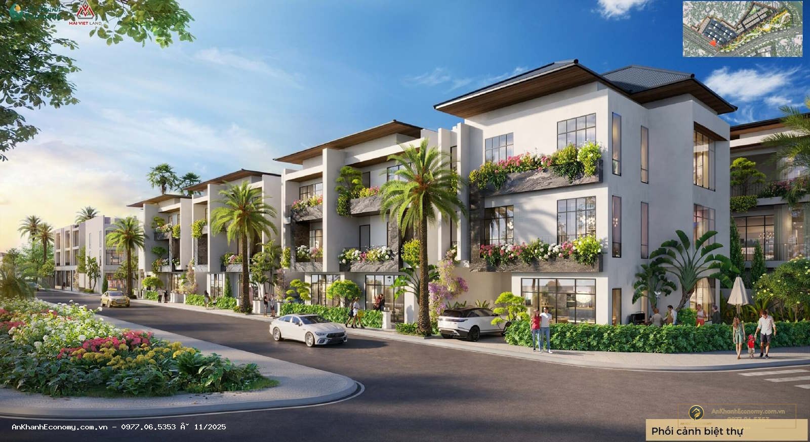 Phối cảnh biệt thự điển hình 141.5 m² tại An Khánh Ecomony