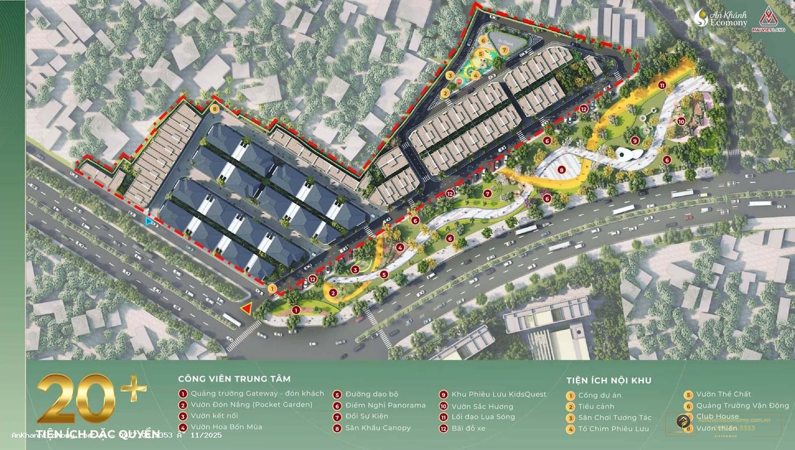 Bản đồ tiện ích dự án biệt thự liền kề An Khánh Ecomony
