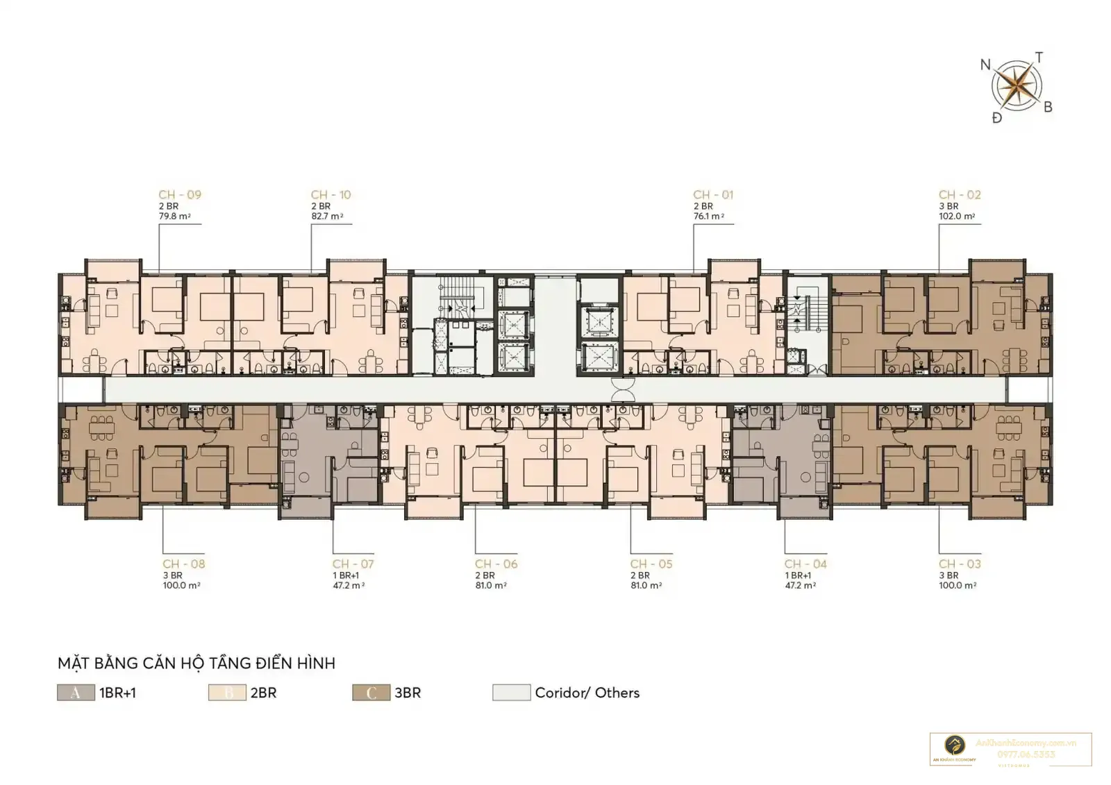 Mặt bằng dự án chung cư LakeView Tower Giải Phóng
