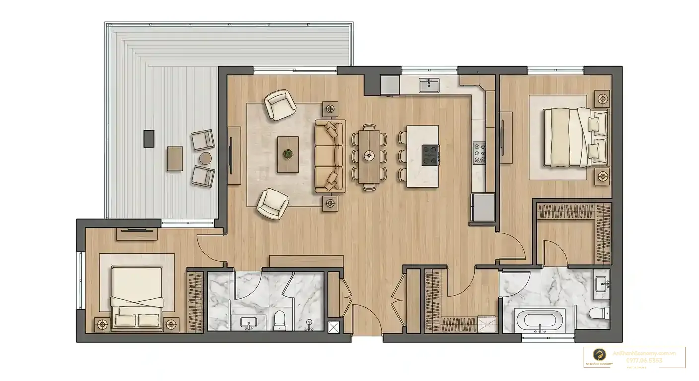 Mặt bằng căn hộ Tara Maison